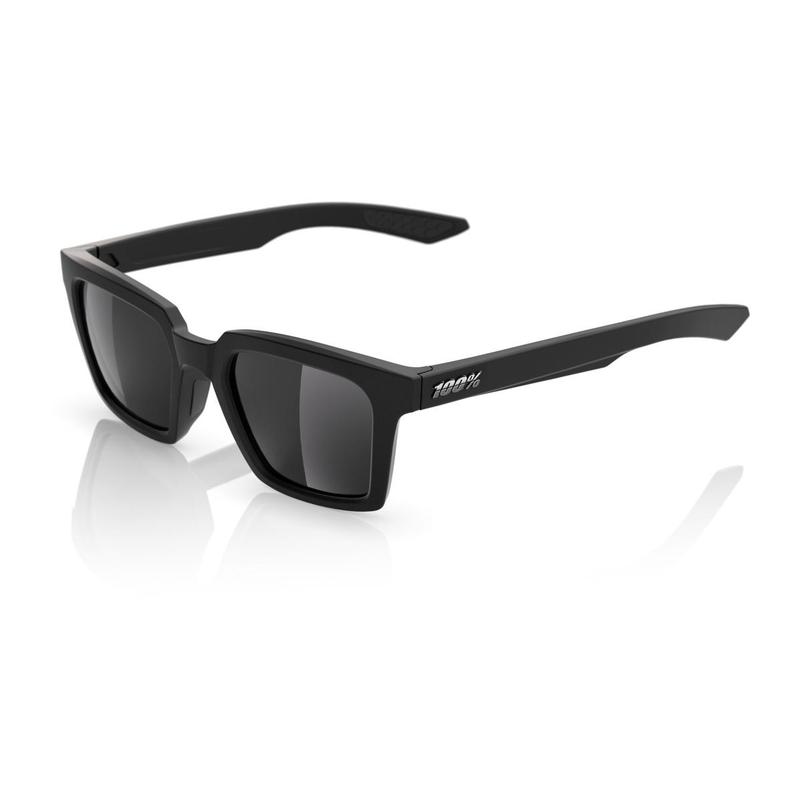 100% Erba Sunglasses, Soft Tact Black frame - Smoke Lens