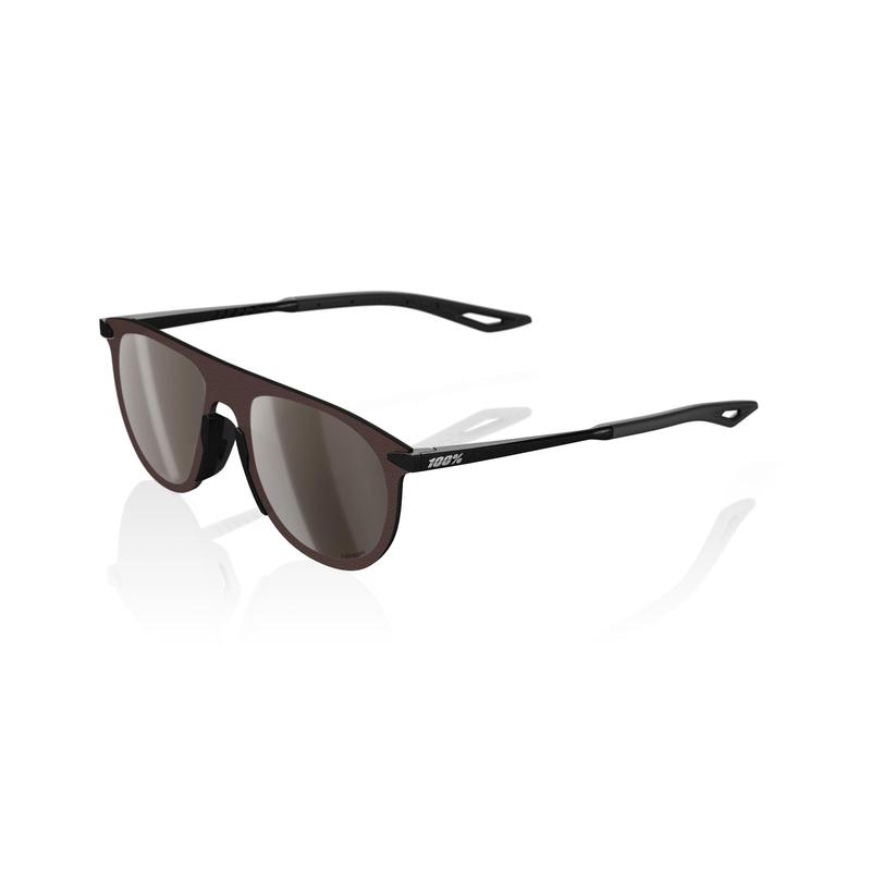 100% LEGERE COIL UltraCarbon Sunglasses, Matte Black frame - HiPER Silver Mirror Lens