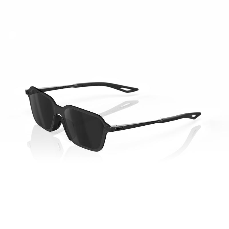 100% LEGERE TRAP UltraCarbon Sunglasses, Matte Gunmetal frame - Black Mirror Lens