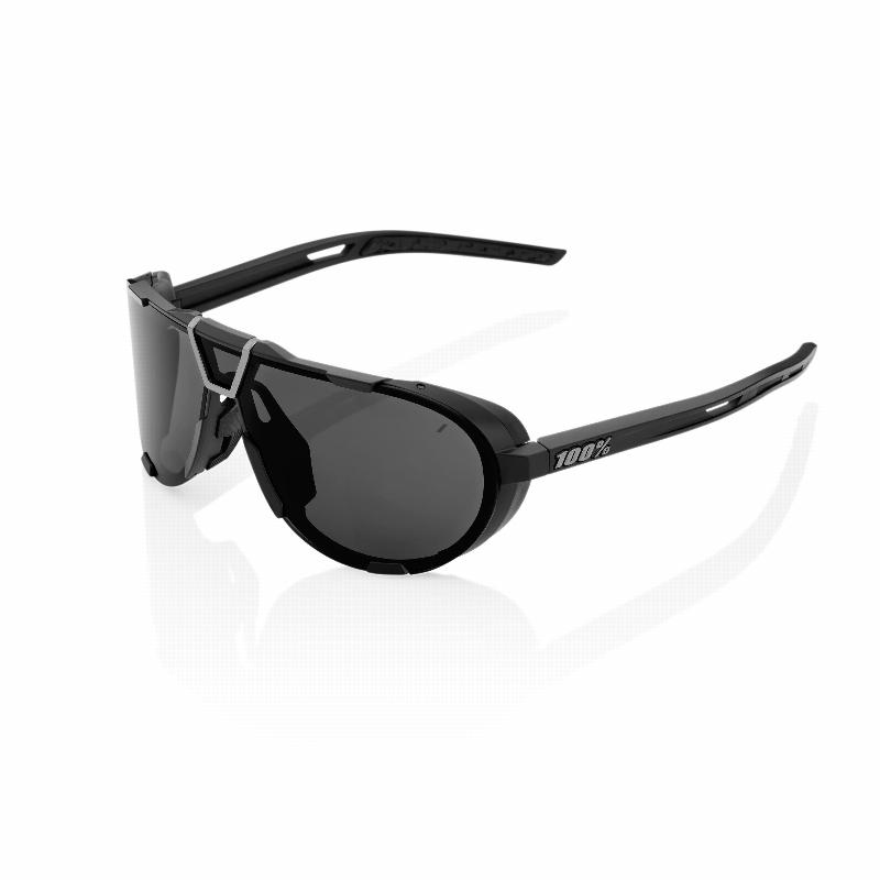 100% Westcraft Sunglasses, Matte Black frame - Smoke Lens