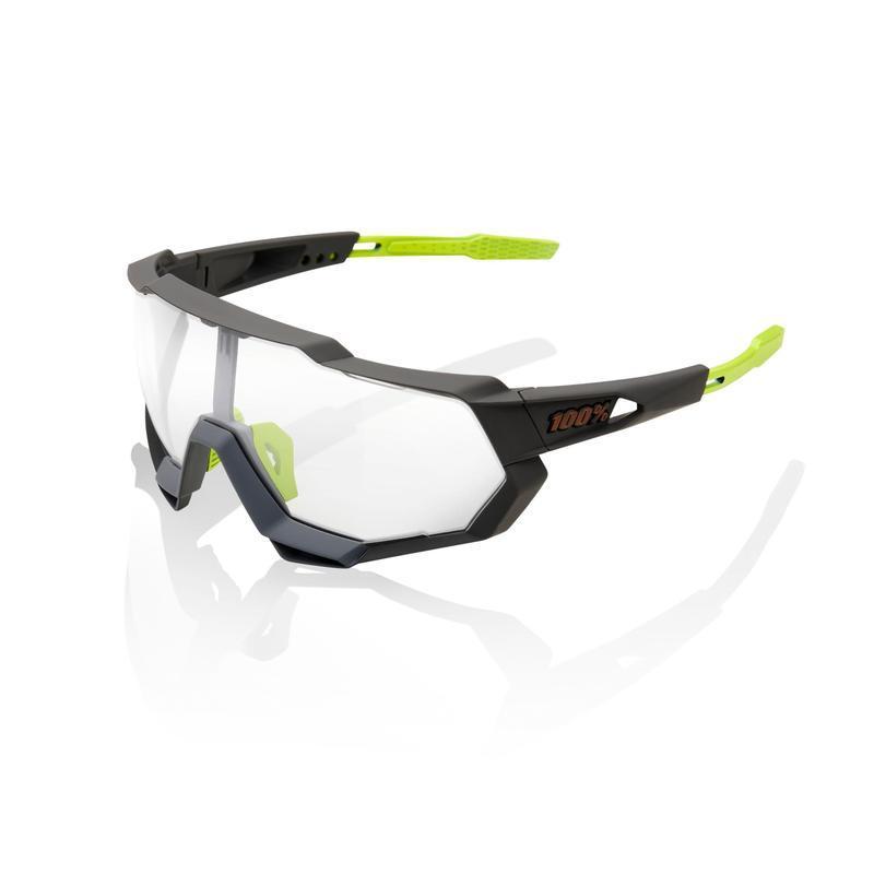 100% SpeedTrap Sunglasses, Soft Tact Cool Grey frame - Photochromic Lens