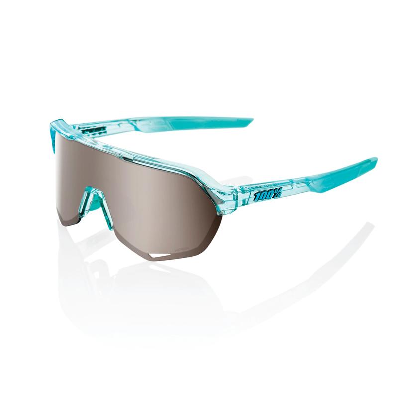 100% S2 Sunglasses, Polished Translucent Mint frame - HiPER Silver Mirror Lens