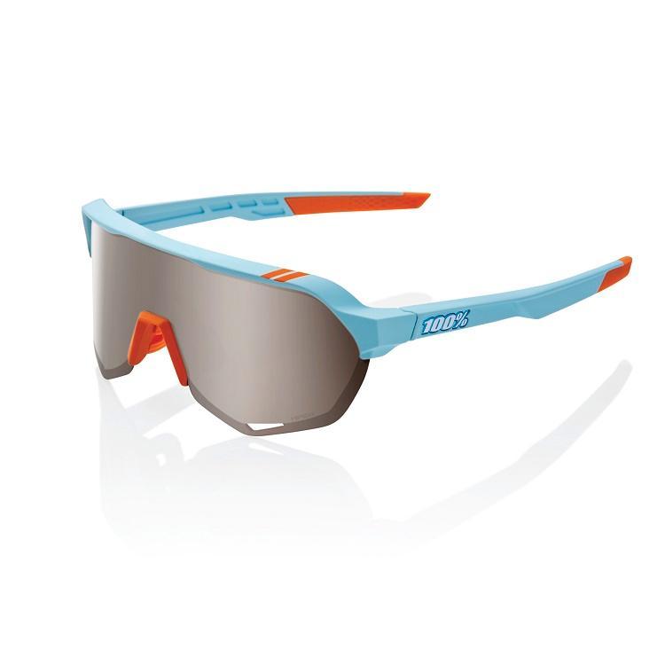 100% S2 Sunglasses, Soft Tact Two Tone frame - HiPER Silver Mirror Lens