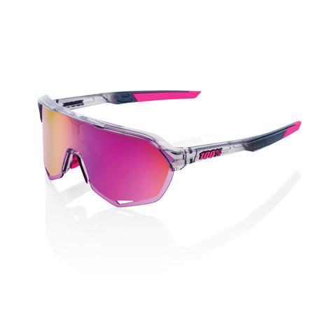 100% S2 Tokyo Night Edition Sunglasses, Polished Translucent Grey frame - Purple Multilayer Mirror Lens
