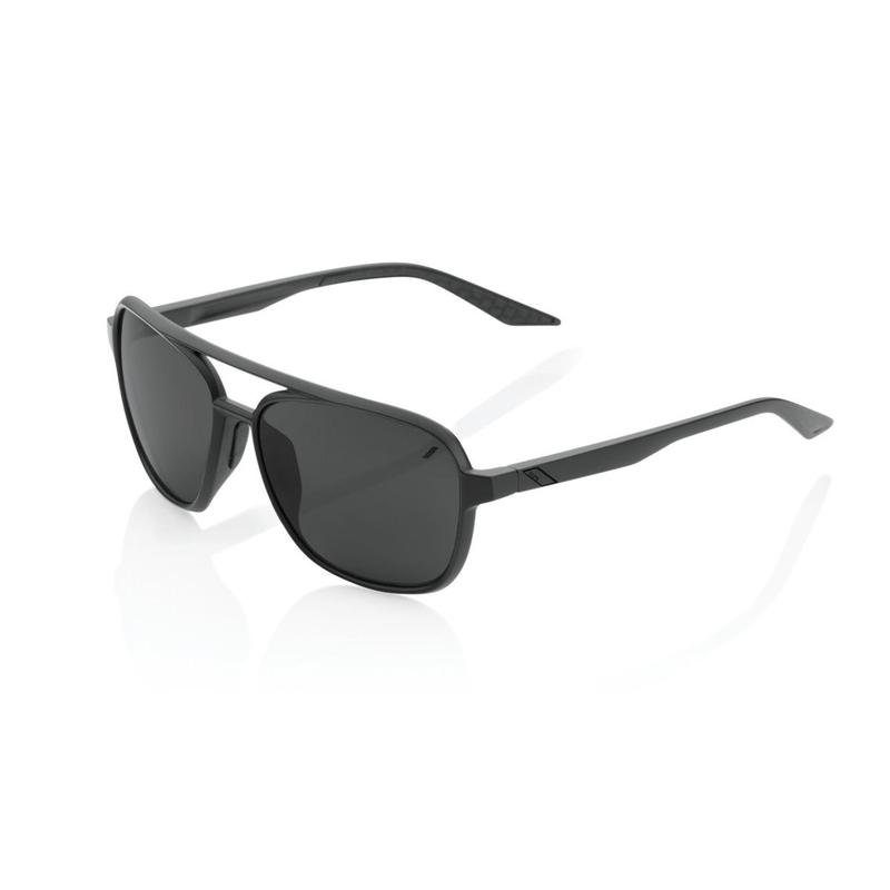 100% Kasia Sunglasses, Matte Black frame - Black Mirror Lens