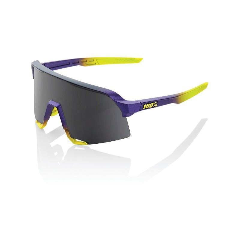 100% S3 Sunglasses, Matte Metallic Digital Brights frame - Smoke lens