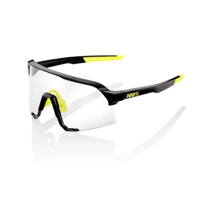 100% S3 Sunglasses, Gloss Black frame - Photochromic Lens