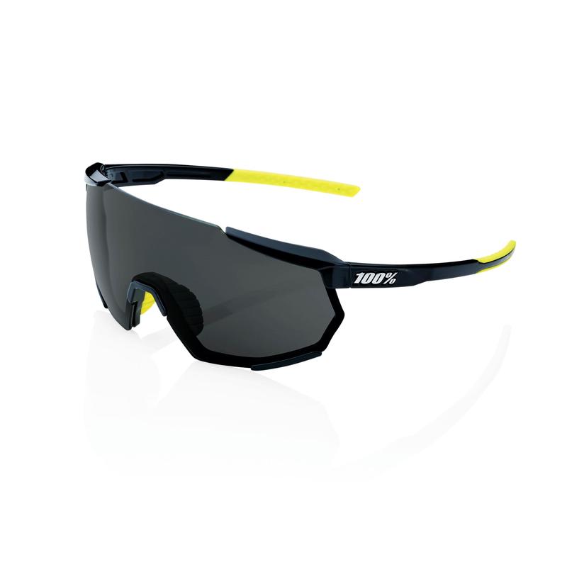 100% Racetrap 3.0 Sunglasses, Gloss Black frame - Smoke Lens