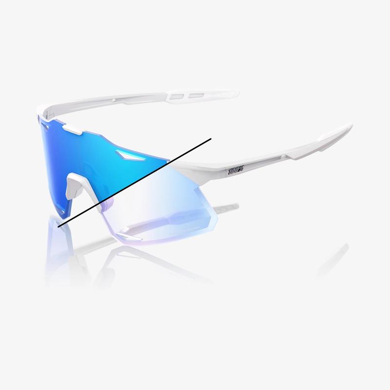 100% Hypercraft Bastille LE Sunglasses, Pearl White Glitter frame - Blue Mirror Photochromic Lens