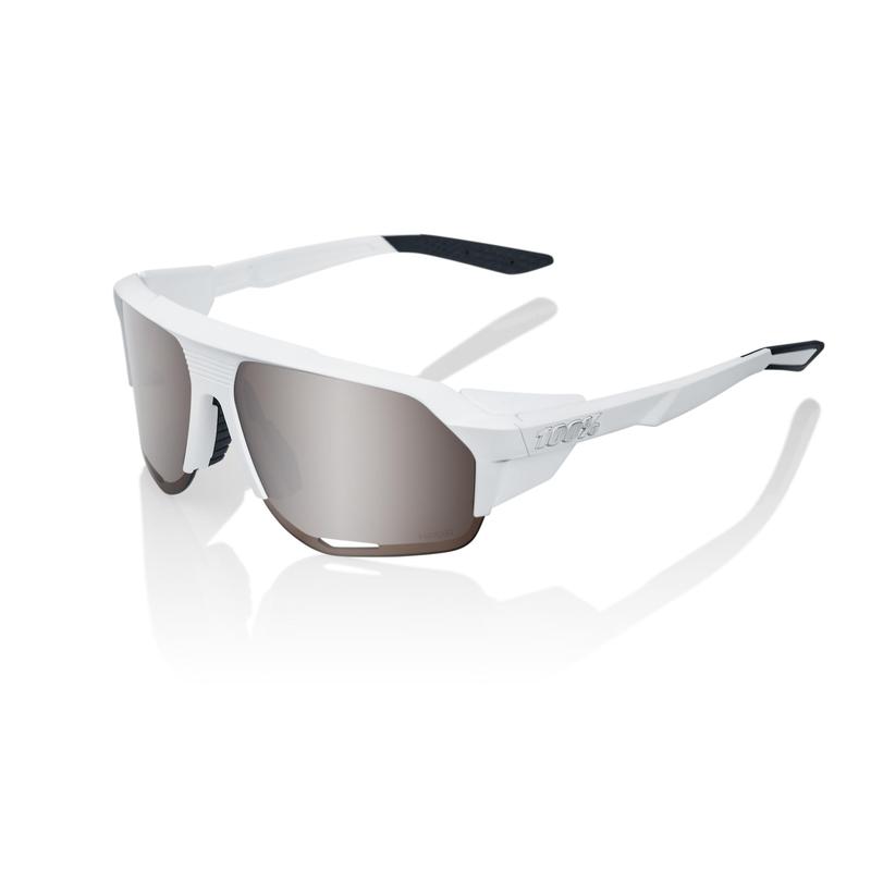 100% Norvik Sunglasses, Soft Tact White frame - HiPER Silver Mirror Lens