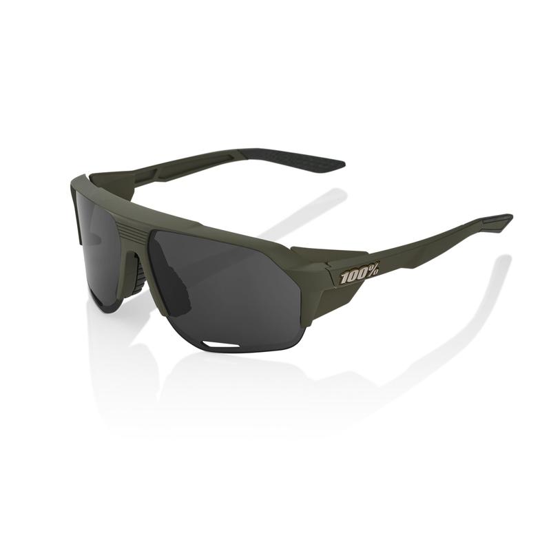 100% Norvik Sunglasses, Soft Tact Army Green frame - Smoke Lens