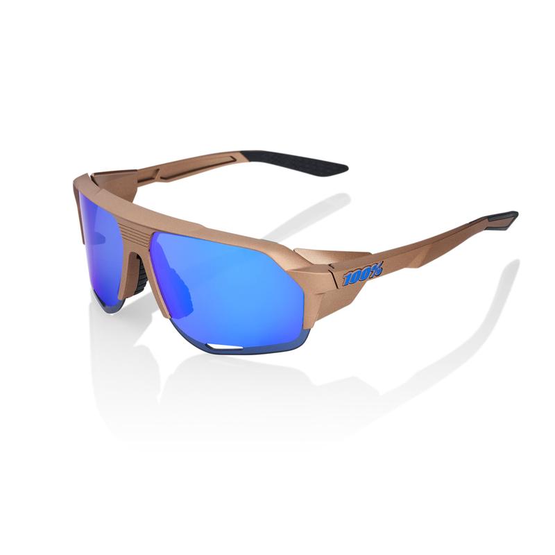 100% Norvik Sunglasses, Matte Copper Chromium frame - Blue Multilayer Mirror Lens