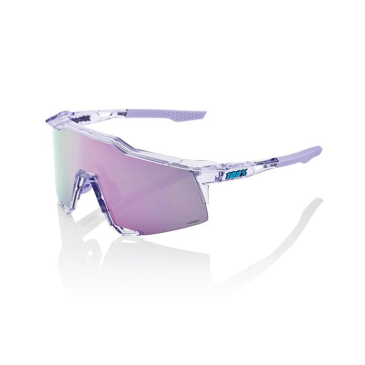 100% Speedcraft Sunglasses, Polished Translucent Lavender frame - HiPER Lavender Mirror Lens