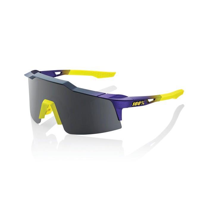 100% Speedcraft SL Sunglasses, Matte Metallic Digital Brights frame - Smoke lens