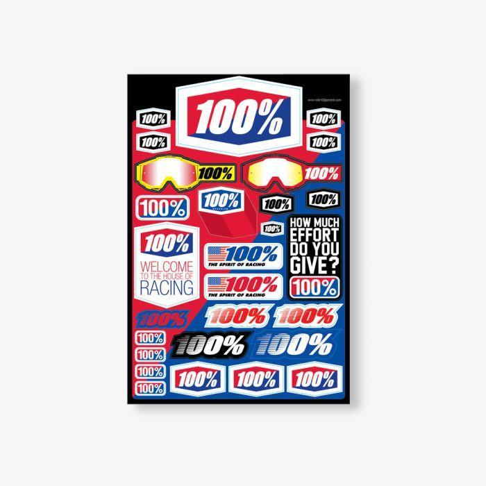 100% Decal Sheet, 12" x 18" /each