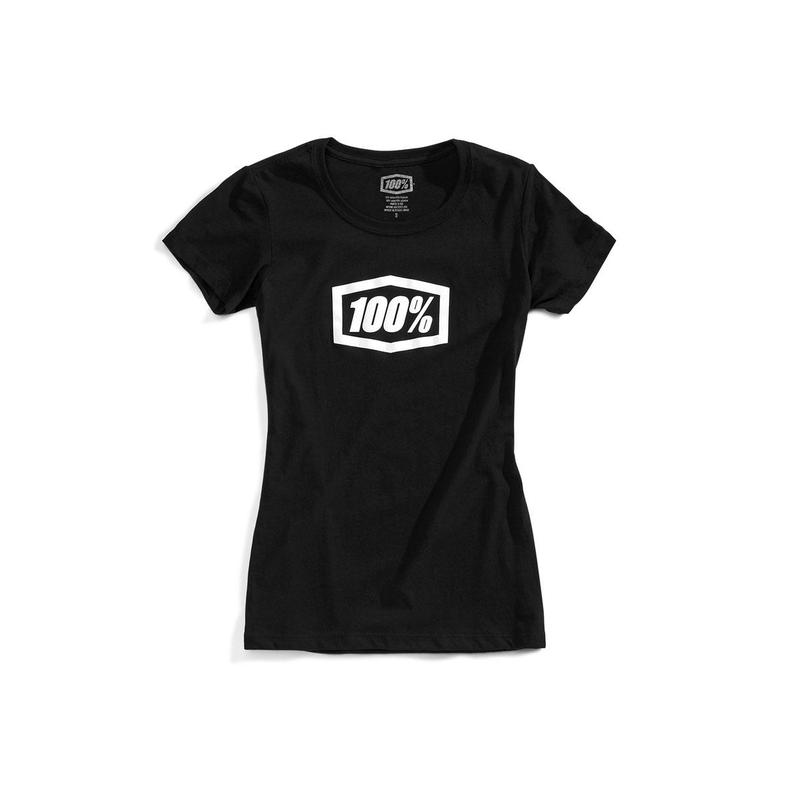 100% Essential Women's Short Sleeve T-Shirt, Black, Medium