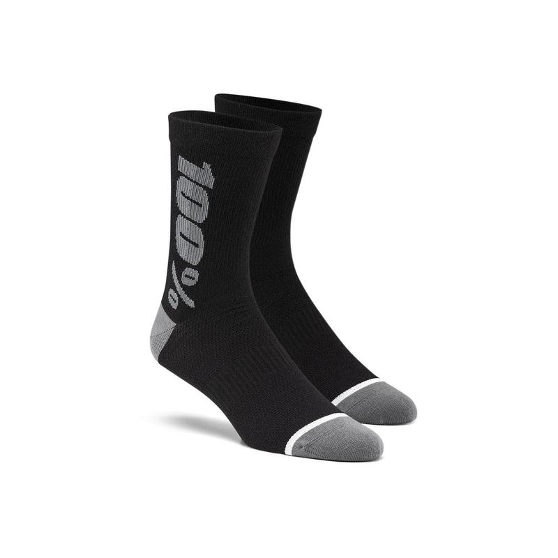 100% Rythym Merino Wool Performance Socks, S/M, Black/Charcoal