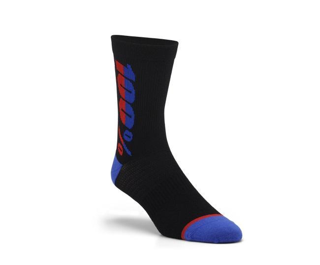 100% Rythym Merino Wool Performance Socks, L/XL, Black
