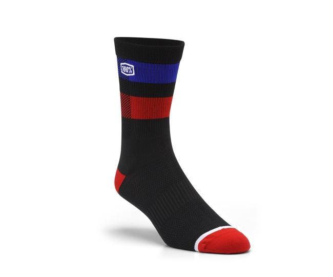 100% Flow Performance Socks, S/M, Black