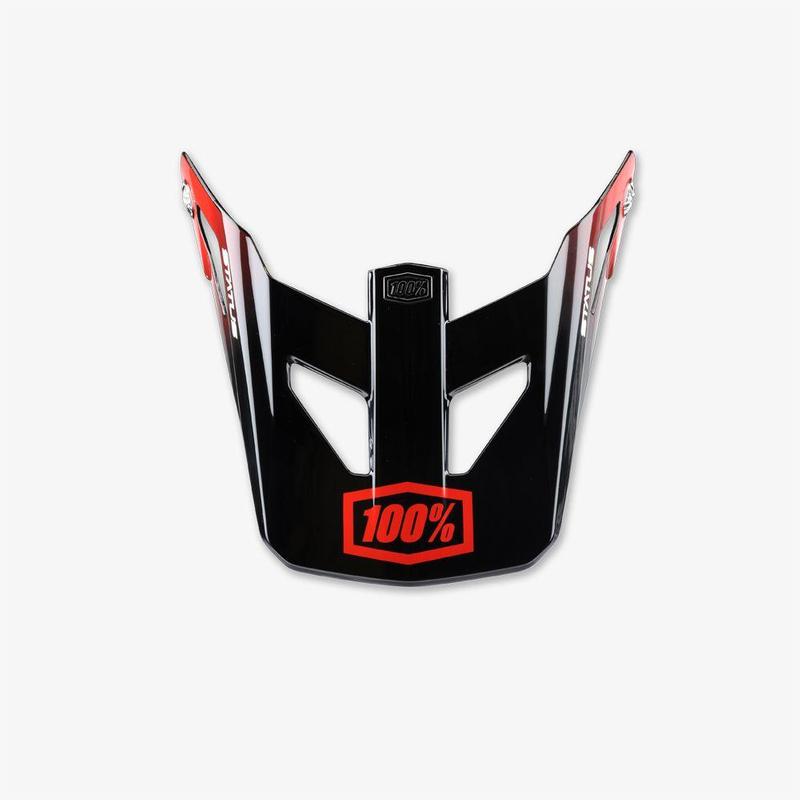 100% Status Helmet Visor Replacement, Selecta (Black/Red)