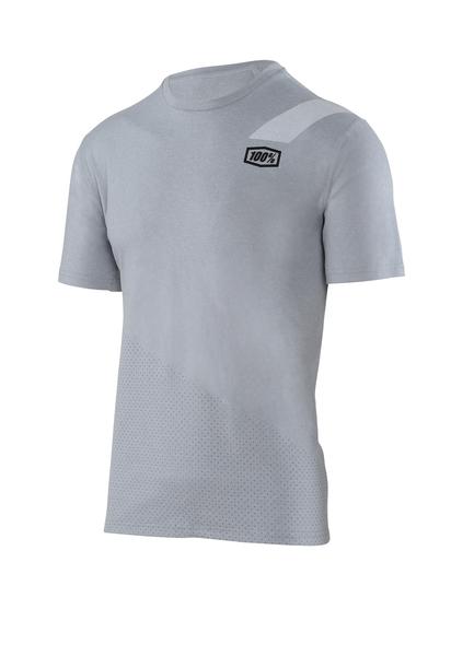 100% Athletic Gear, Slant Tech Tee, Silver Heather, Small
