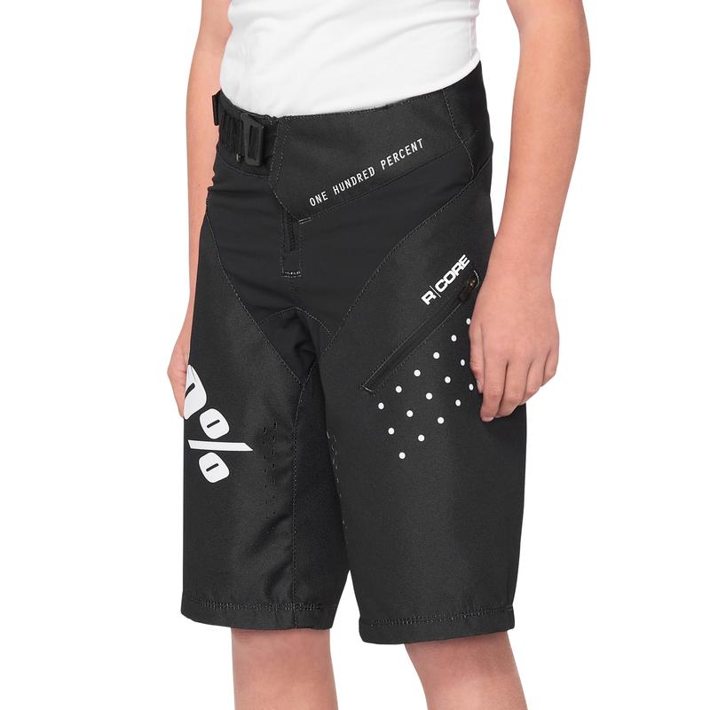 100% R-Core DH/BMX Shorts, Black, Youth 24