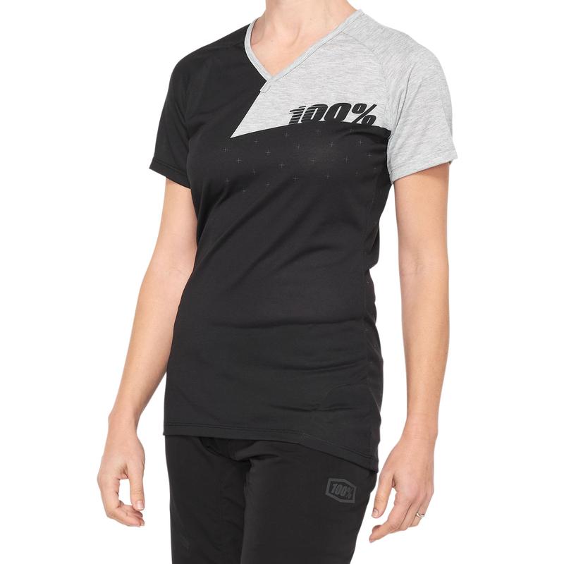 100% Women's Airmatic All Mountain Jersey, Black/Grey, Large