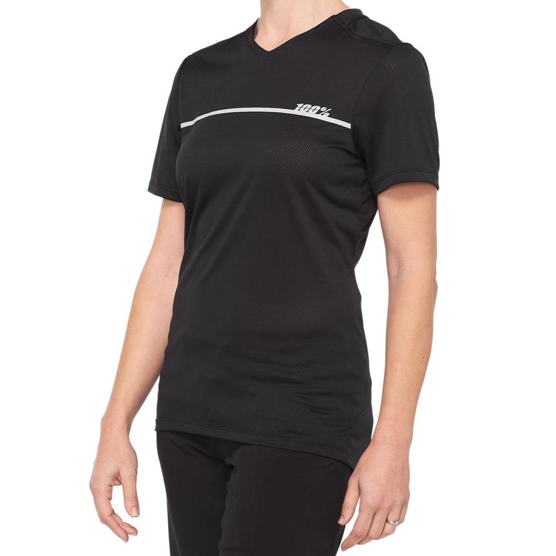 100% Women's Ridecamp All Mountain Jersey, Black/Grey, Large