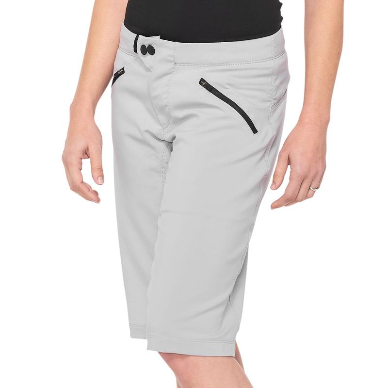 100% Women's Ridecamp All Mountain Shorts, Grey, Small