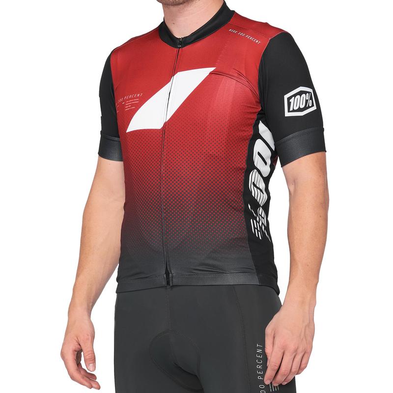 100% Exceeda Short Sleeve Lycra Jersey, Brick, Small
