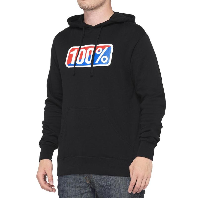 100% CLASSIC Hooded Pullover Sweatshirt, Black, Small