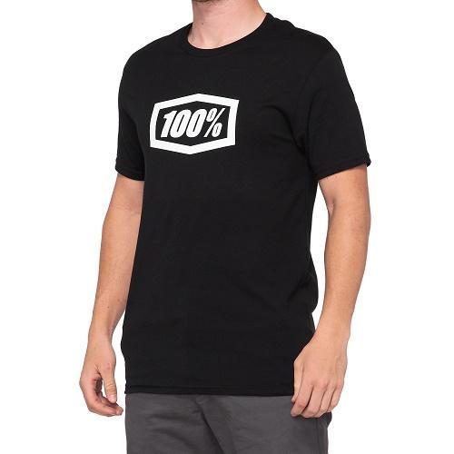 100% ICON Short Sleeve T-Shirt, Black, Large