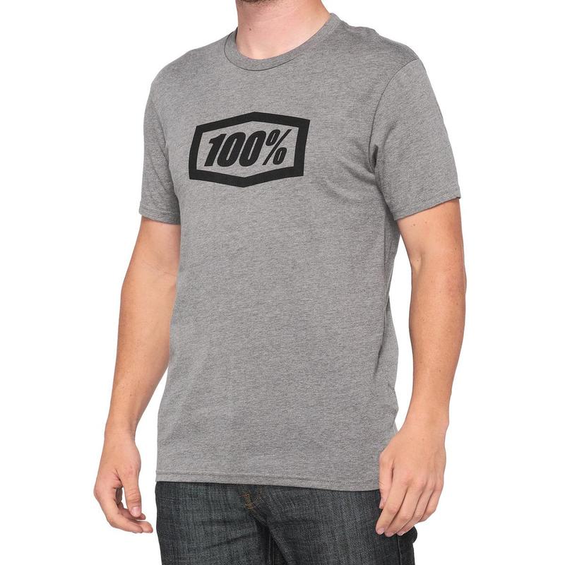 100% ICON Short Sleeve T-Shirt, Heather Grey, Large