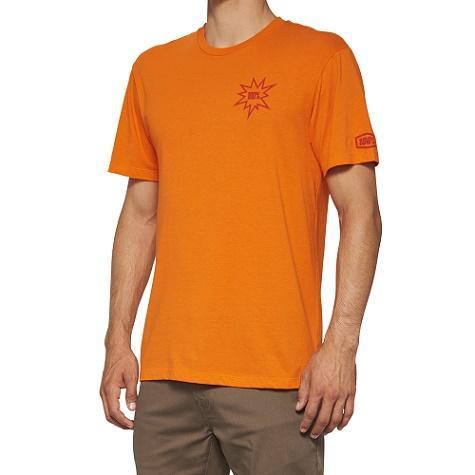 100% SMASH Short Sleeve T-Shirt, Orange, Large