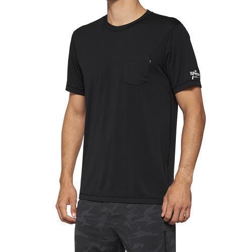 100% MISSION Athletic Tee, Short Sleeve, Black, Small