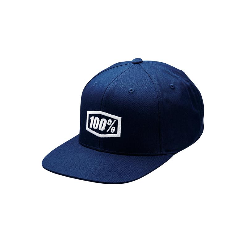 100% ICON Snapback Hat, Navy, One Size