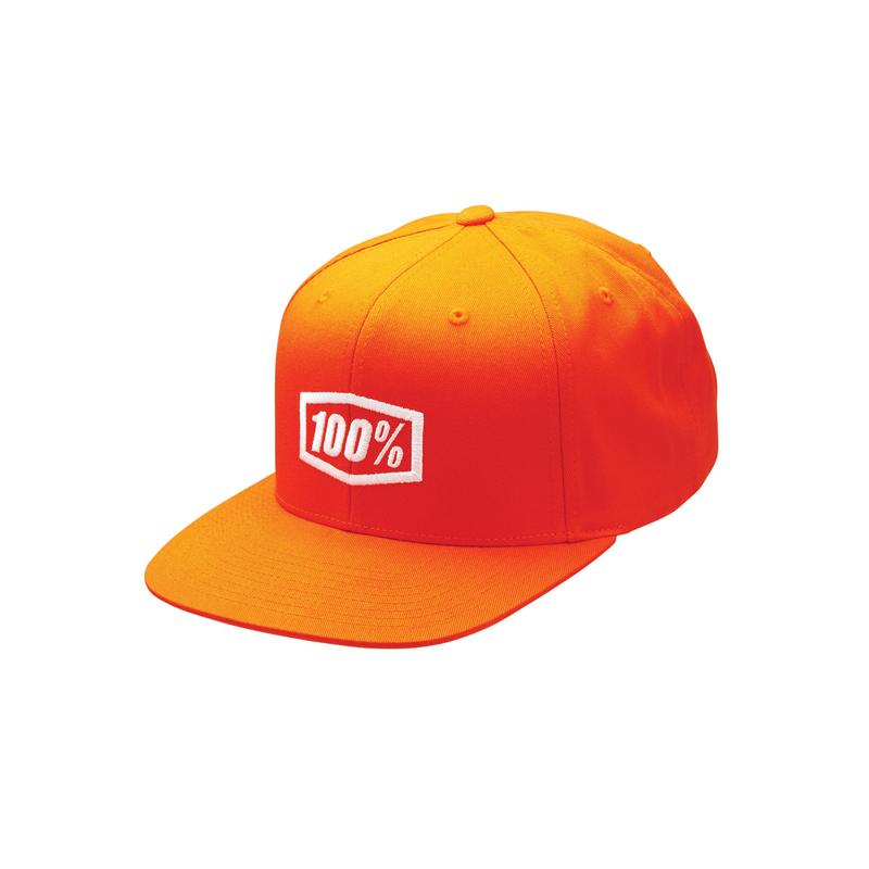 100% ICON Snapback Hat, Orange, One Size