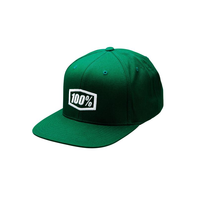 100% ICON Snapback Hat, Forest Green, One Size