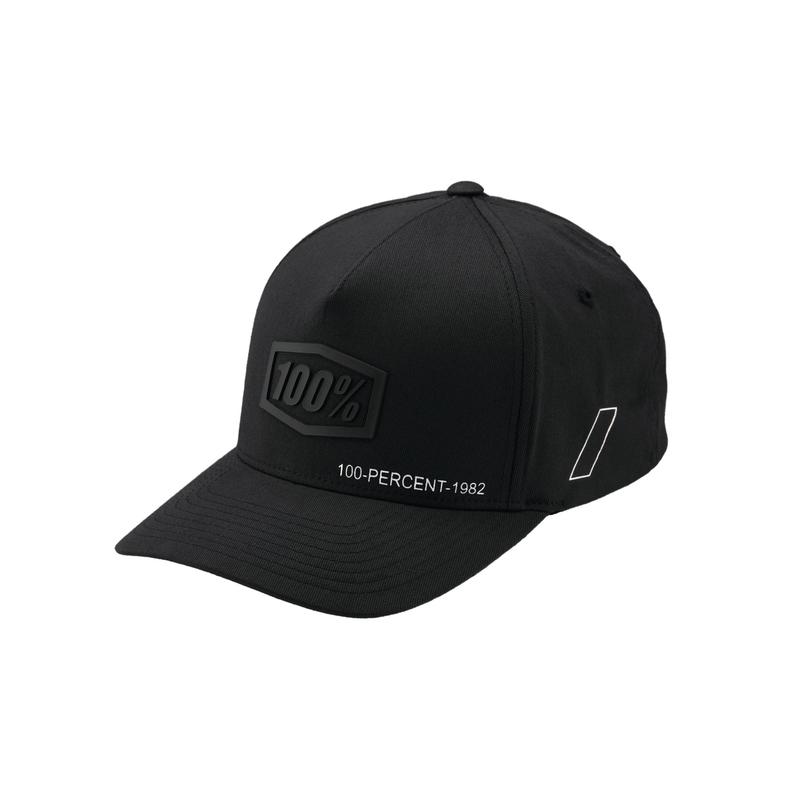 100% SHADOW X-Fit FlexFit Hat, Black, L/XL