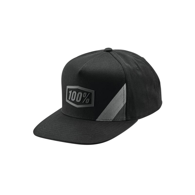 100% CORNERSTONE Snapback Hat, Grey/Black, One Size