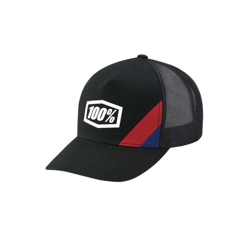100% CORNERSTONE X-Fit Snapback Hat, Black, One size