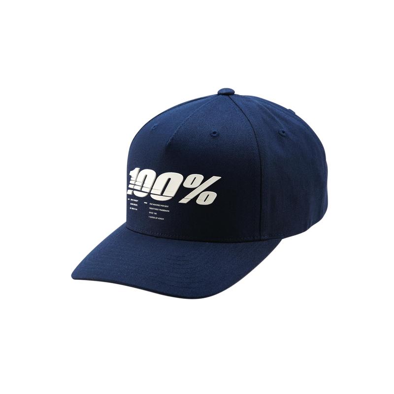 100% STAUNCH X-Fit Snapback Hat, Navy, One size