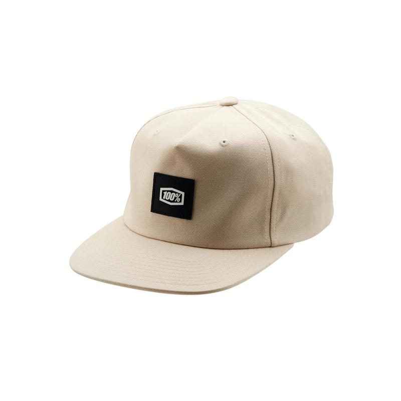 100% LINCOLN Snapback Hat, Stone, One Size