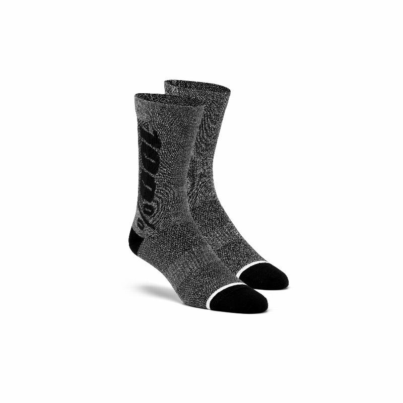 100% Rythym Merino Wool Performance Socks, S/M, Charcoal Heather