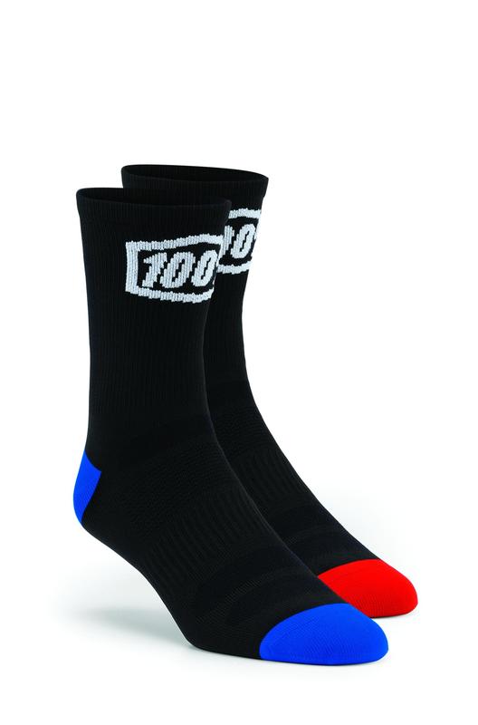100% Terrain MTB Performance Socks, L/XL, Black