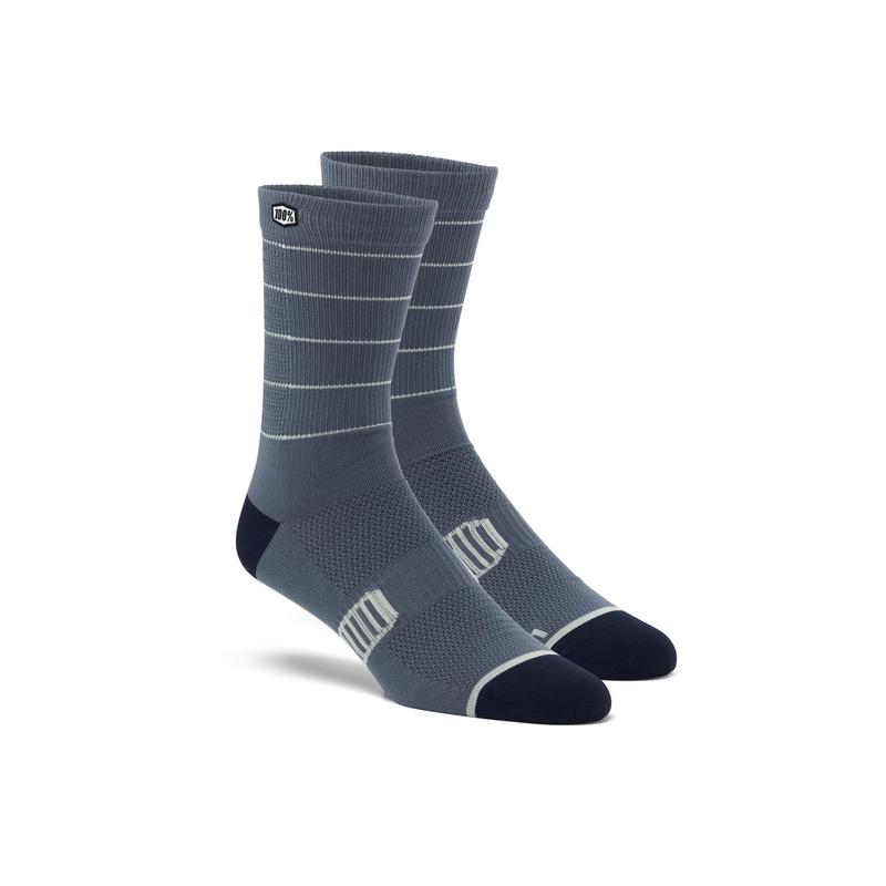 100% Advocate Performance Socks, S/M, Slate/Navy