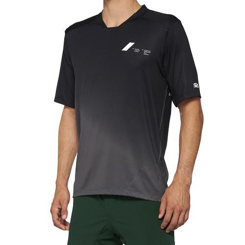 100% Celium All Mountain Jersey, Black/Charcoal, Medium