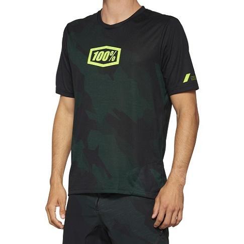 100% Airmatic All Mountain Short Sleeve Jersey, Limited Edition Black Camo, Medium