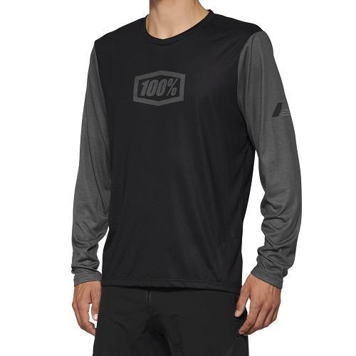 100% Airmatic All Mountain Long Sleeve Jersey, Black, X-Large (XL)