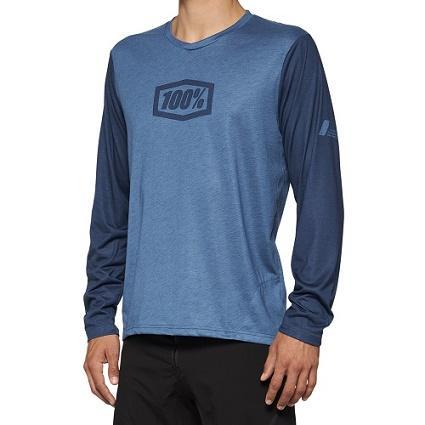 100% Airmatic All Mountain Long Sleeve Jersey, Slate Blue, Large